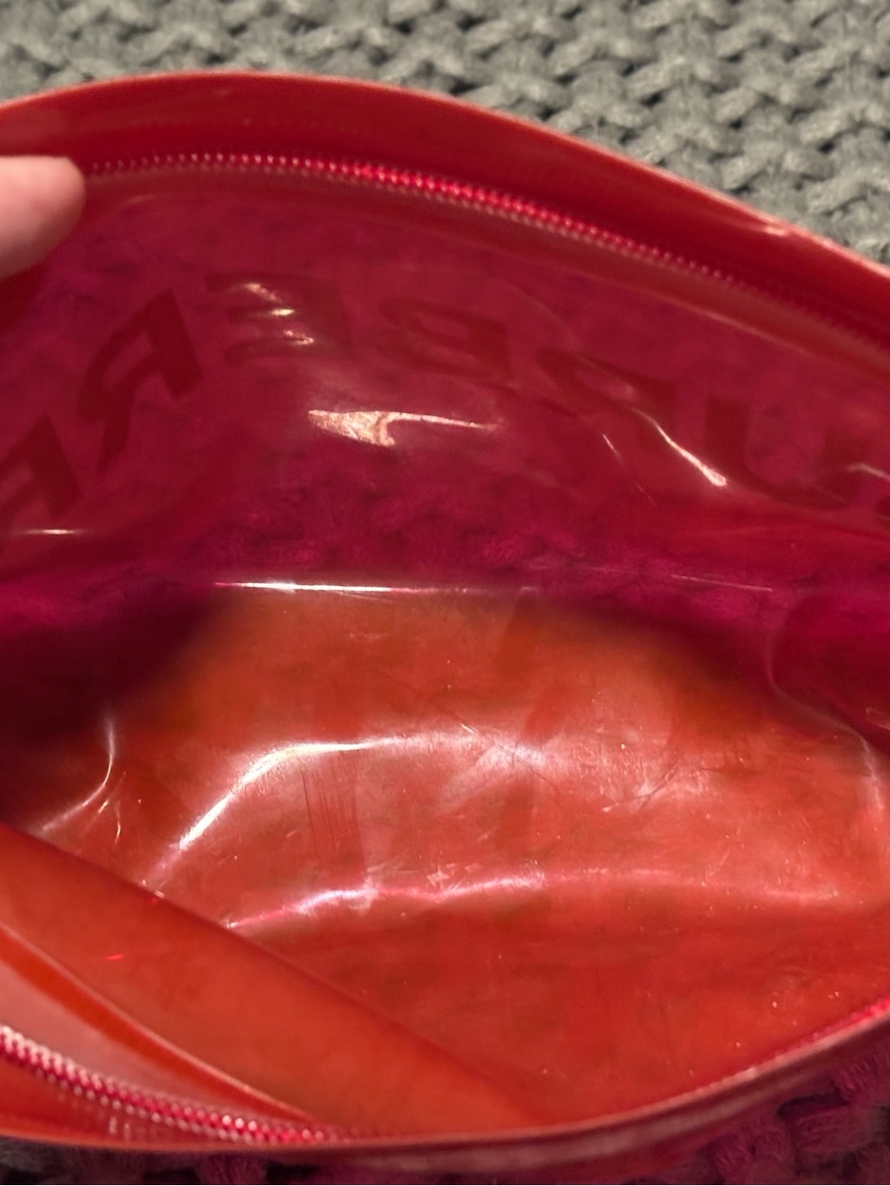 Burberry Translucent Red Cosmetics Pouch - Picture 3 of 3